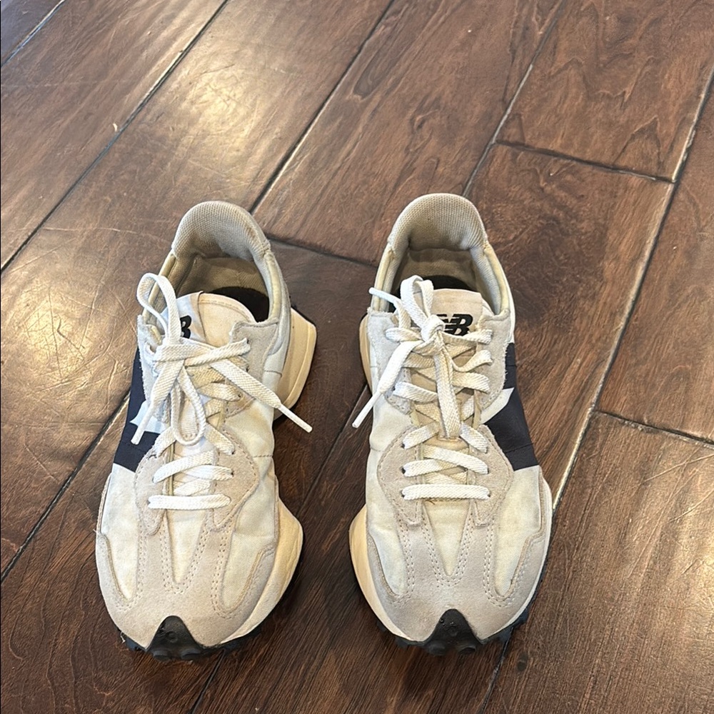 Beige and Black Sneakers